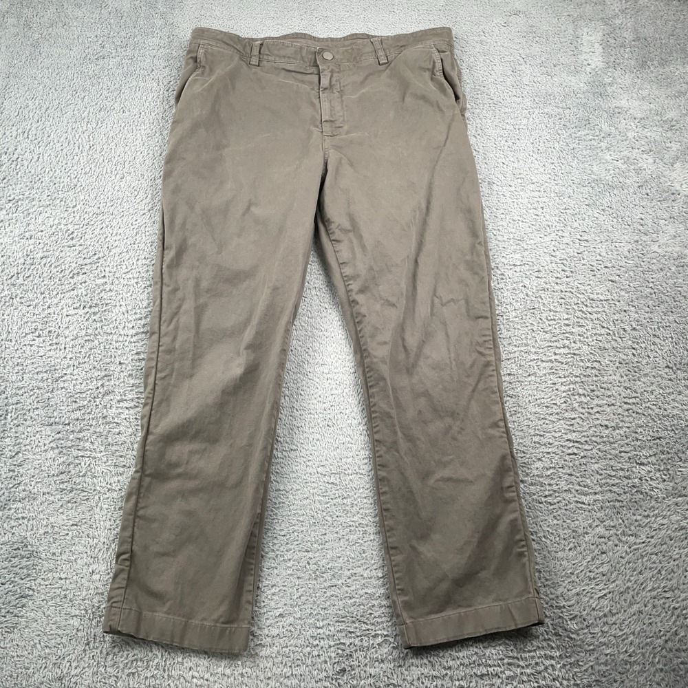 SPOKE Pants Mens 34 Brown Heroes Chino Build B Stretch Cotton Smart Casual